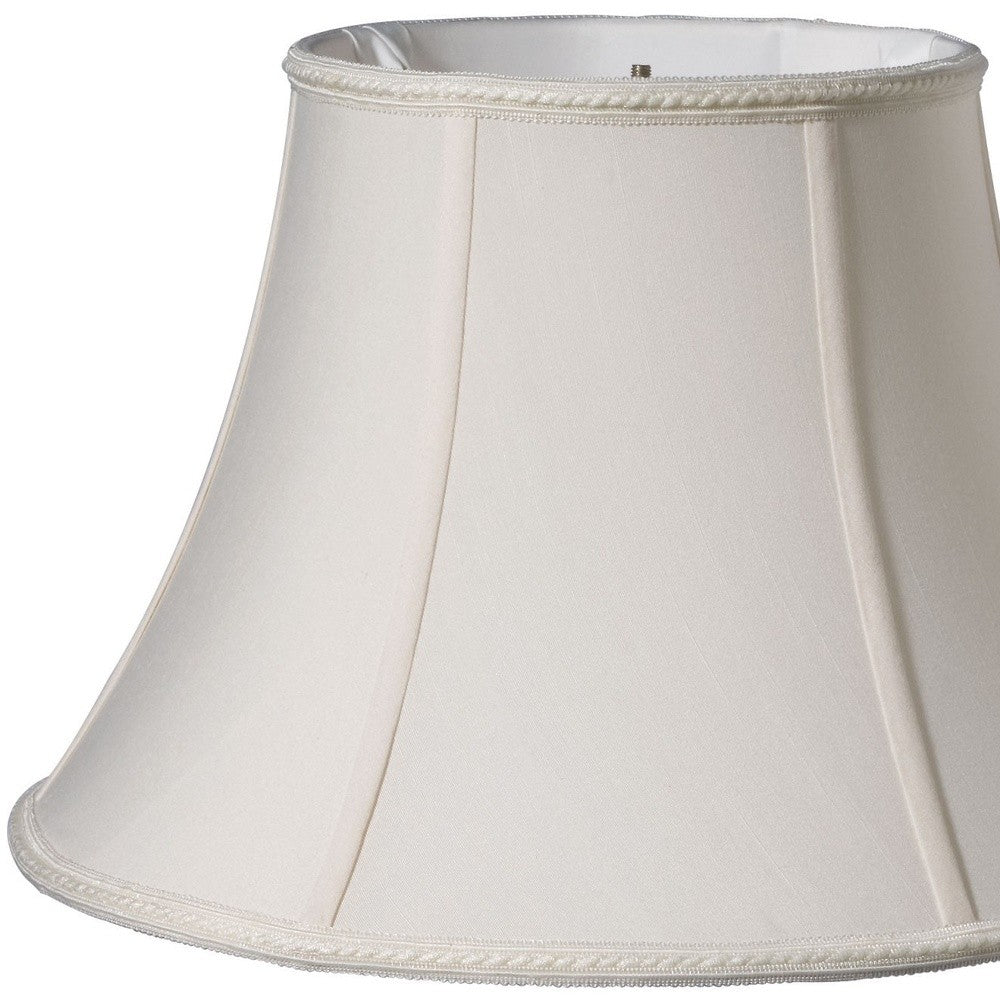 16" Cream Slanted Bell Shantung Lampshade