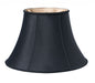 16" Black Slanted Bell Shantung Lampshade