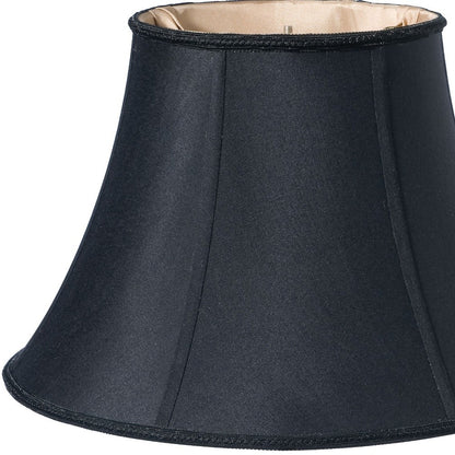 16" Black Slanted Bell Shantung Lampshade