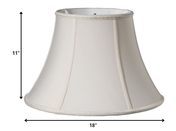 18" Cream Slanted Bell Shantung Lampshade