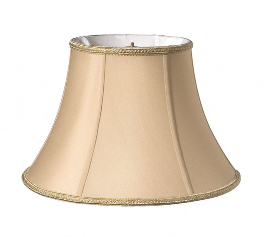 18" Vintage Gold Slanted Bell Shantung Lampshade