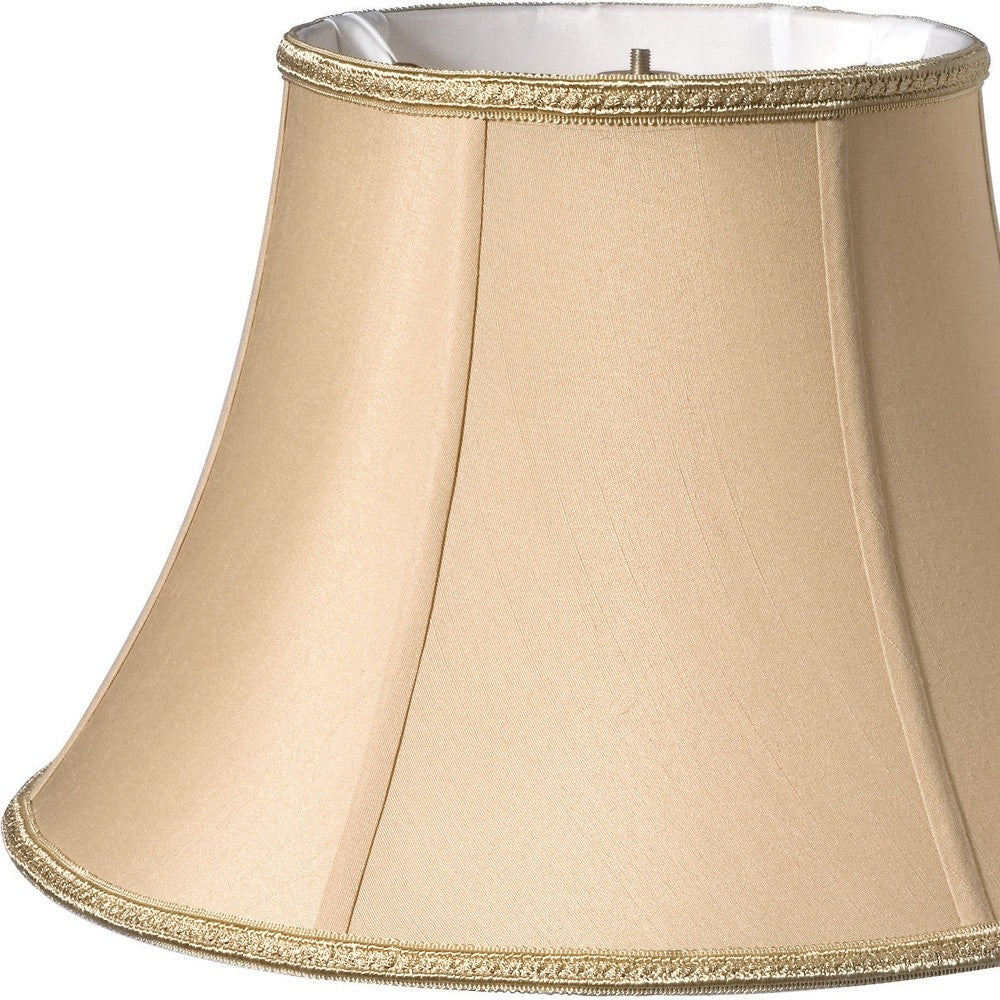 18" Vintage Gold Slanted Bell Shantung Lampshade