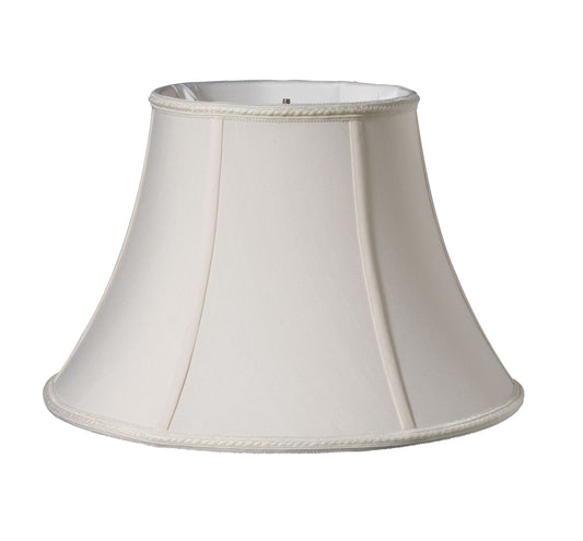 20" White Slanted Bell Shantung Lampshade