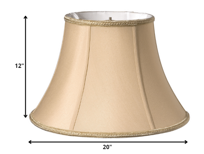 20" Vintage Gold Slanted Bell Shantung Lampshade