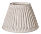 14" Cream Slanted Bell Smocked Shantung Lampshade