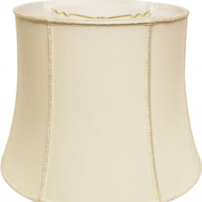 16" Ivory Slanted Girdle Shantung Lampshade