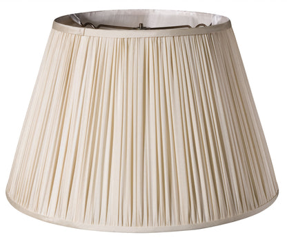 11" Pale Grey Slanted Pleated Tafetta Lampshade