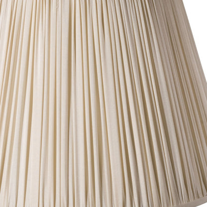 16" Pale Grey Slanted Pleated Tafetta Lampshade