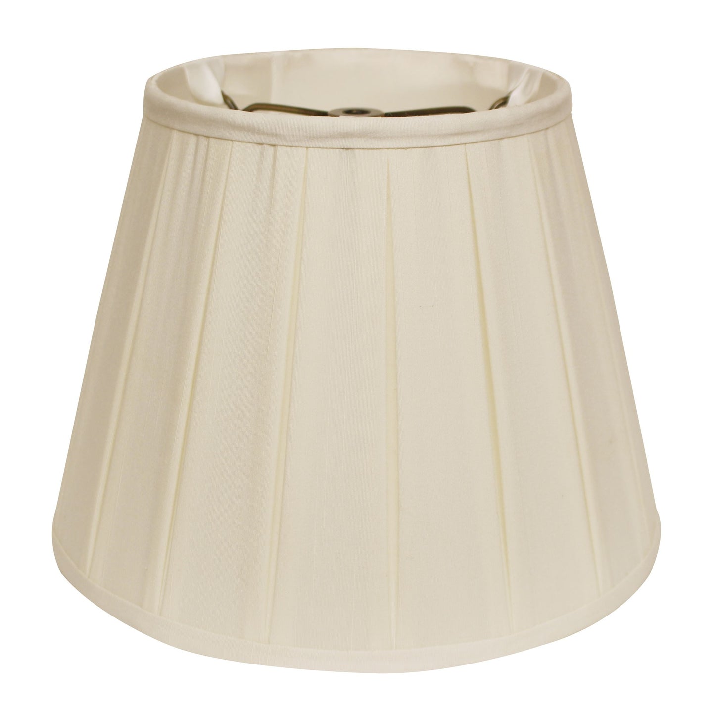 18" Ivory Slanted Crimped Box Shantung Lampshade