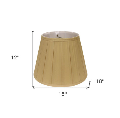 18" Primrose Slanted Crimped Box Shantung Lampshade