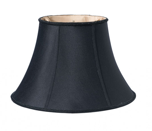 10" Black with Bronze Lining Slanted Oval Shantung Lampshade