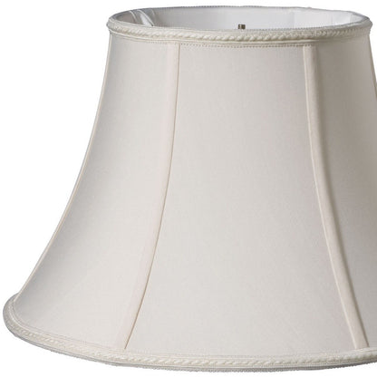 14" Cream Slanted Oval Shantung Lampshade