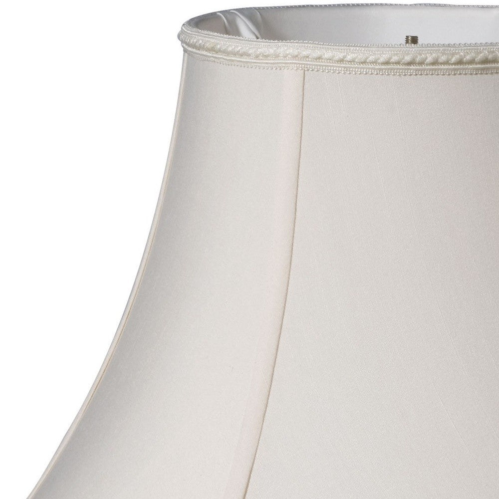 14" Cream Slanted Oval Shantung Lampshade