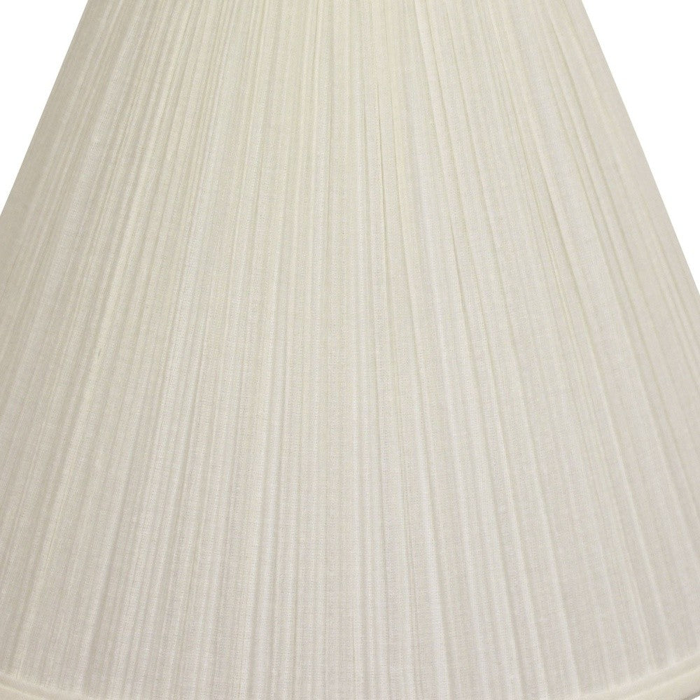 13" White Deep Cone Broadcloth Lampshade