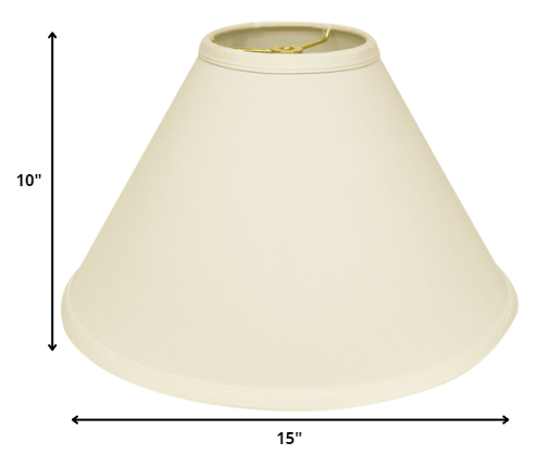 15" Ivory Deep Cone Slanted No Slub Lampshade