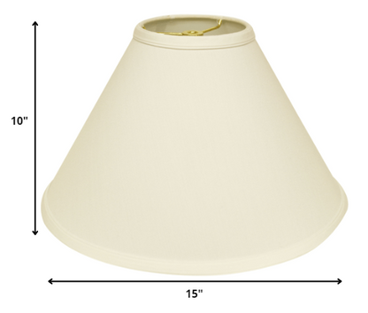 15" Ivory Deep Cone Slanted No Slub Lampshade