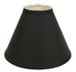 15" Jet Black Deep Cone Slanted No Shantung Lampshade