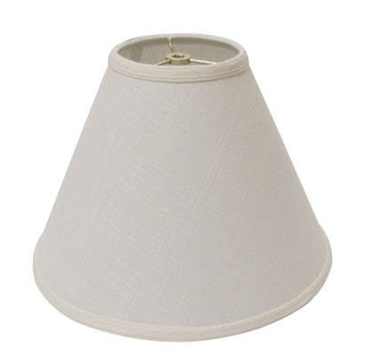 17" Off White Deep Cone Slanted Linen Lampshade