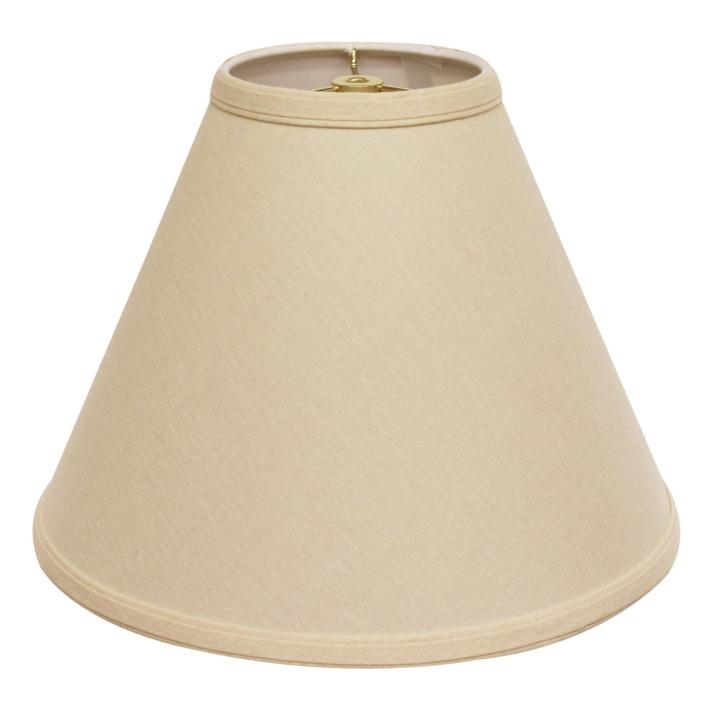 17" Parchment Biege Deep Cone Slanted Linen Lampshade