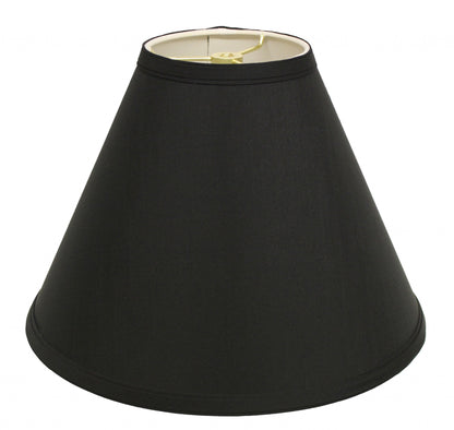 17" Jet Black Deep Cone Slanted No Shantung Lampshade