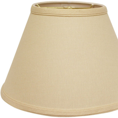 12" Parchment Biege Empire Hardback Slanted Linen Lampshade UF