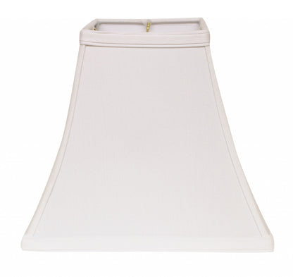 8" White Squre Bell No Slub Lampshade