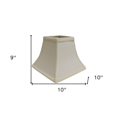 10" Ivory Square Bell No Slub Lampshade