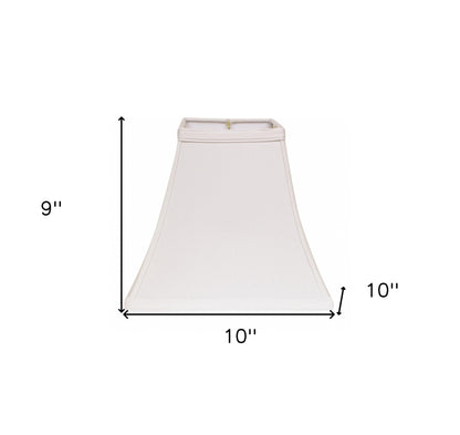 10" White Square Bell No Slub Lampshade