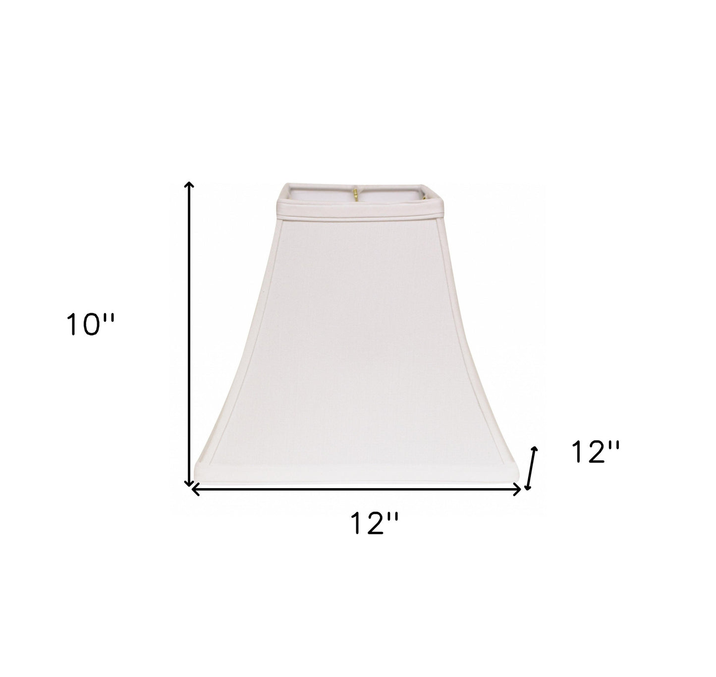 12" White Squre Bell No Slub Lampshade