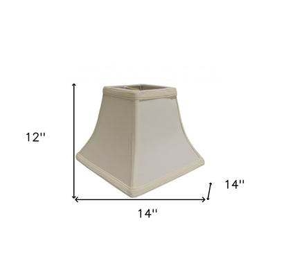 14" Ivory Square Bell No Slub Lampshade