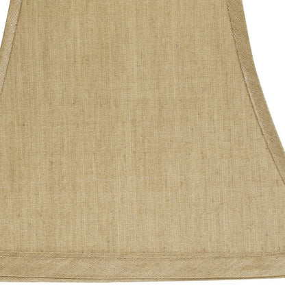 14" Pale Brown Square Bell No Slub Lampshade