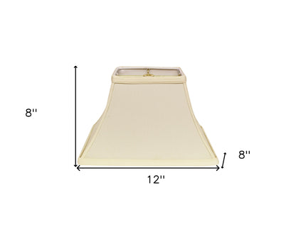 12" Ivory Rectangle Bell No Slub Lampshade