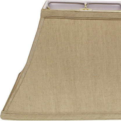 12" Pale Brown Rectangle Bell No Slub Lampshade