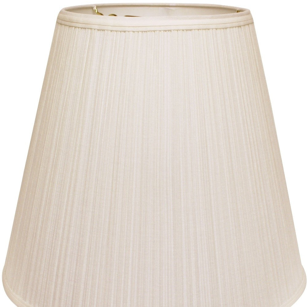 16" White Deep Empire Broadcloth Lampshade