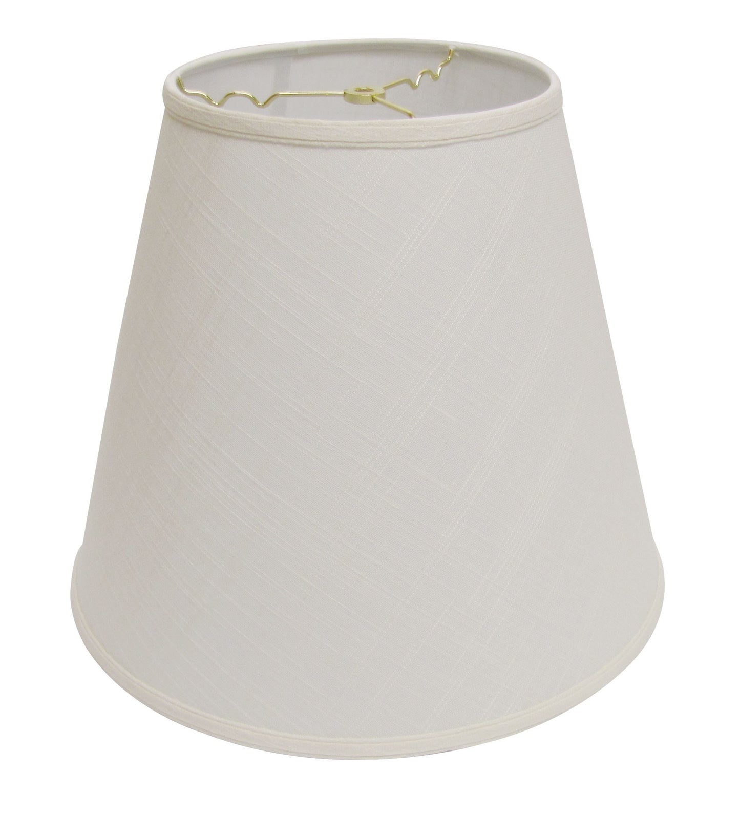 16" White Deep Empire Linen Lampshade