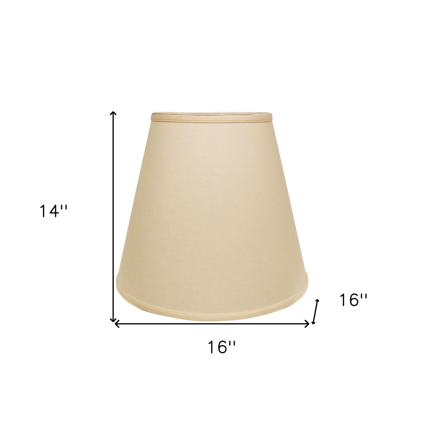 16" Parchment Biege Deep Empire Linen Lampshade