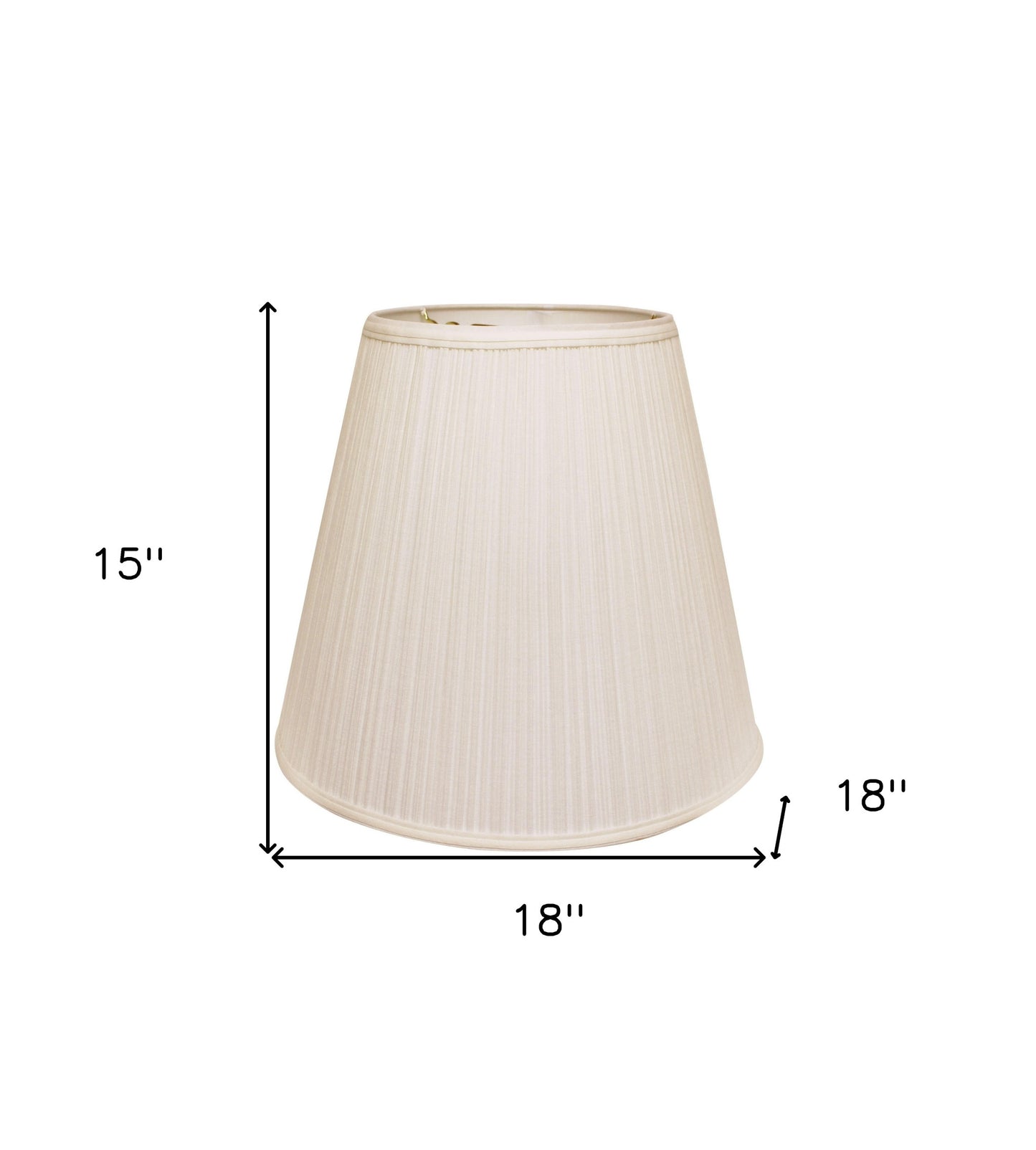 18" White Deep Empire Broadcloth Lampshade