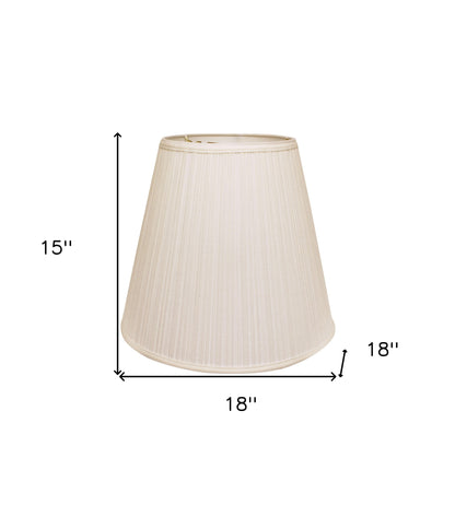 18" White Deep Empire Broadcloth Lampshade