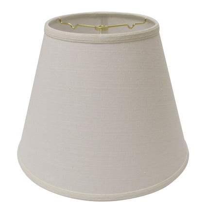 14" White Empire Deep Slanted Linen Lampshade