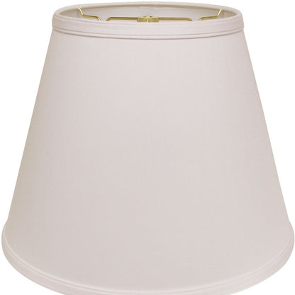 14" White Empire Deep Slanted No Slub Lampshade