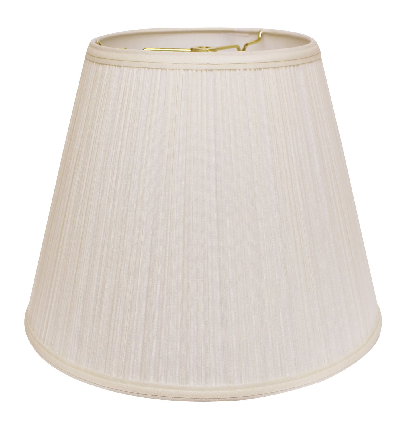 16" White Empire Deep Slanted Broadcloth Lampshade