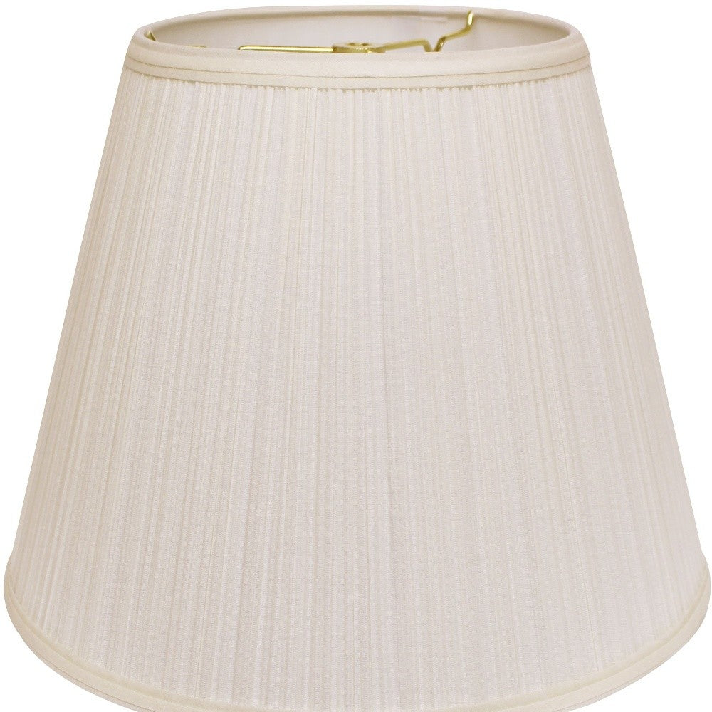 16" White Empire Deep Slanted Broadcloth Lampshade