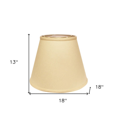 18" Parchment Biege Empire Deep Slanted Linen Lampshade