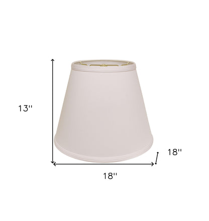 18" White Empire Deep Slanted No Slub Lampshade