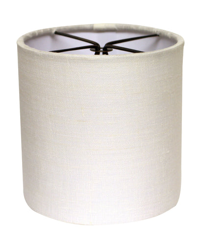 6" Snow Set of 6 Drum Chandelier Linen Lampshades