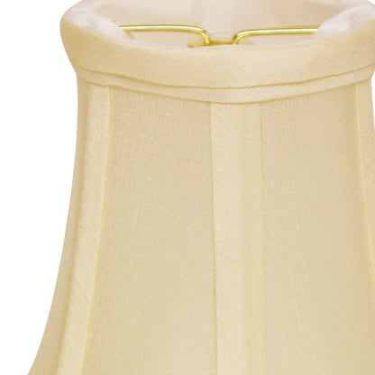 4" Ivory Slanted Set of 6 Chandelier Dupioni Lampshades