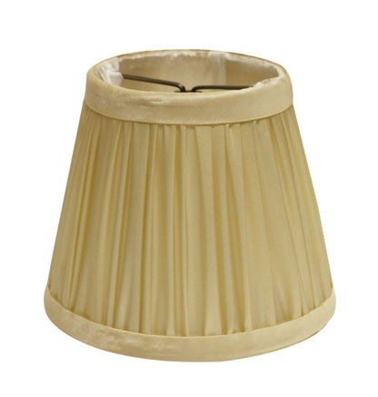 5" Pale Grey Set of 6 Slanted Chandelier Tafetta Lampshades