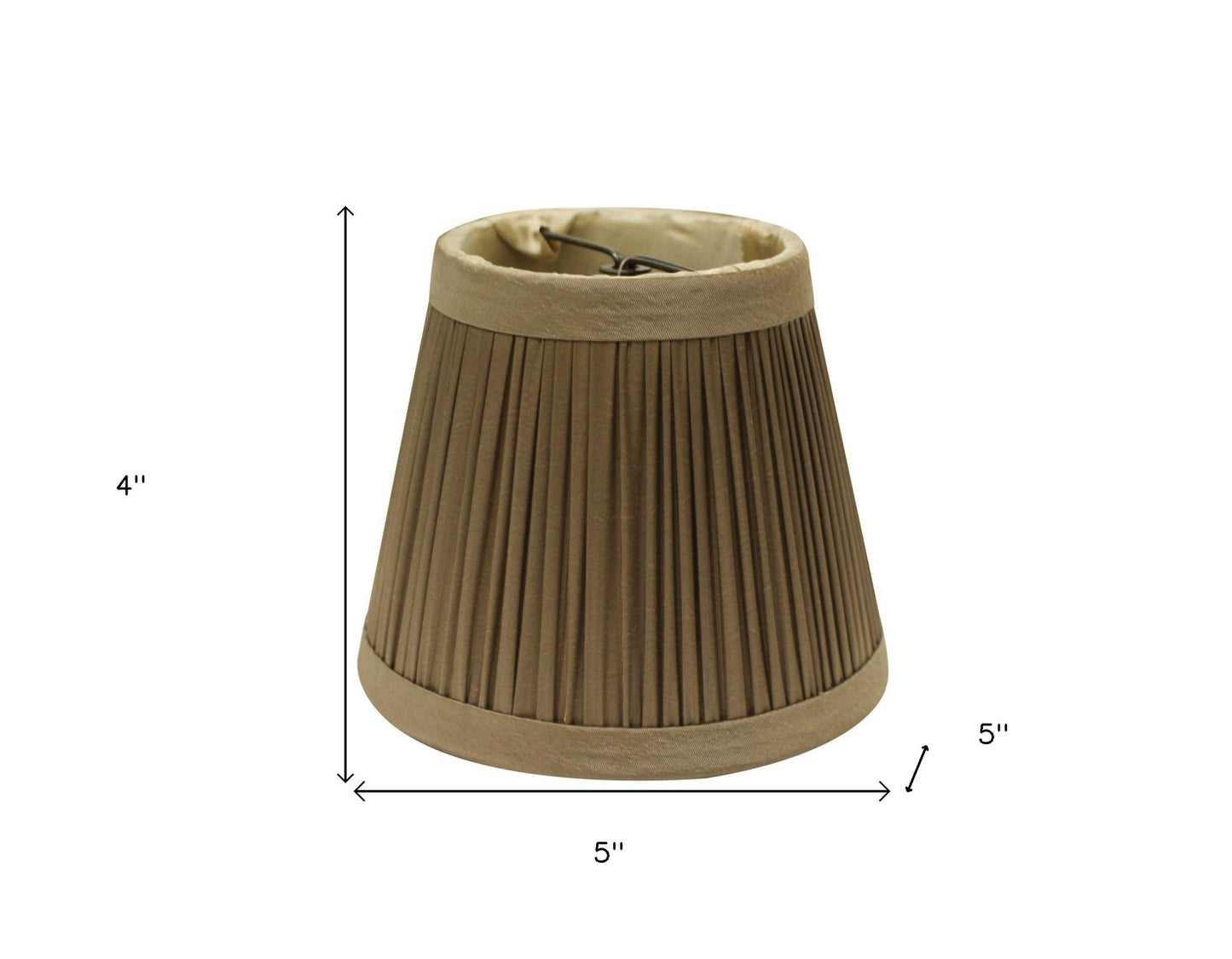 5" Ash Set of 6 Slanted Chandelier Tafetta Lampshades