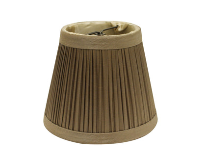 5" Ash Set of 6 Slanted Chandelier Tafetta Lampshades