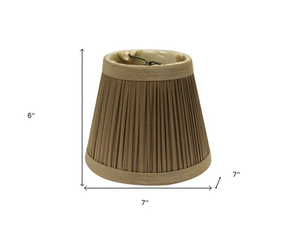 7" Ash Set of 6 Slanted Chandelier Tafetta Lampshades